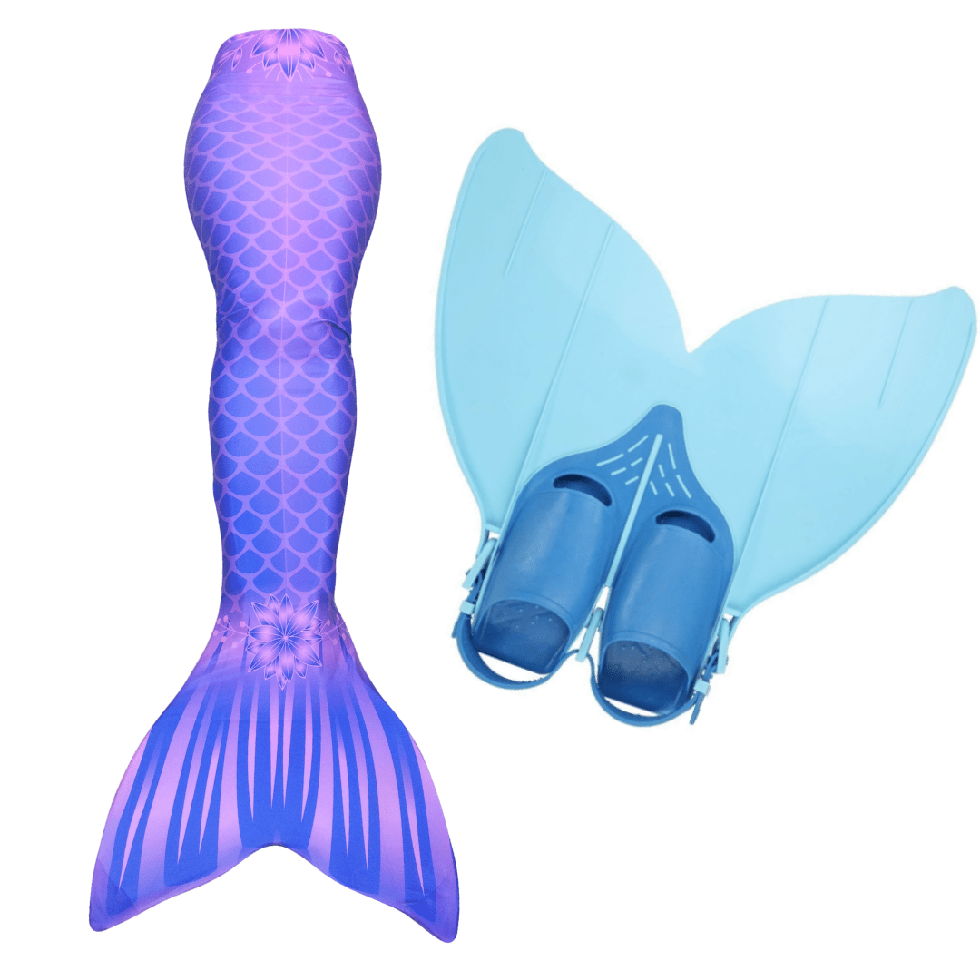 purple mermaid tails and monofin