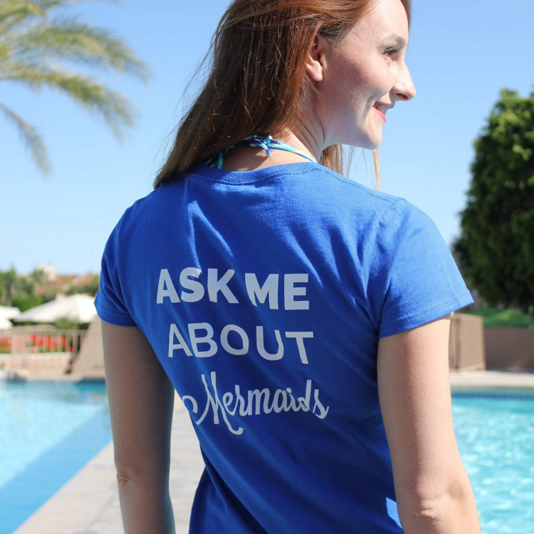 Mermaid shirt Aquamermaid staff ask me about mermaids blue