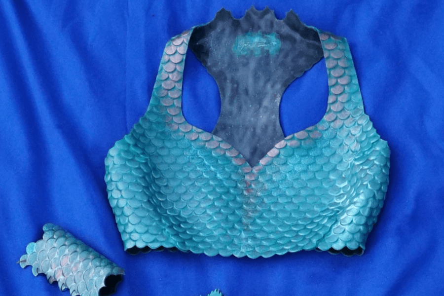 Mermaid scales bra silicone