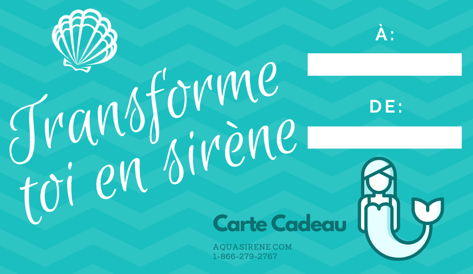 carte cadeau école de sirène